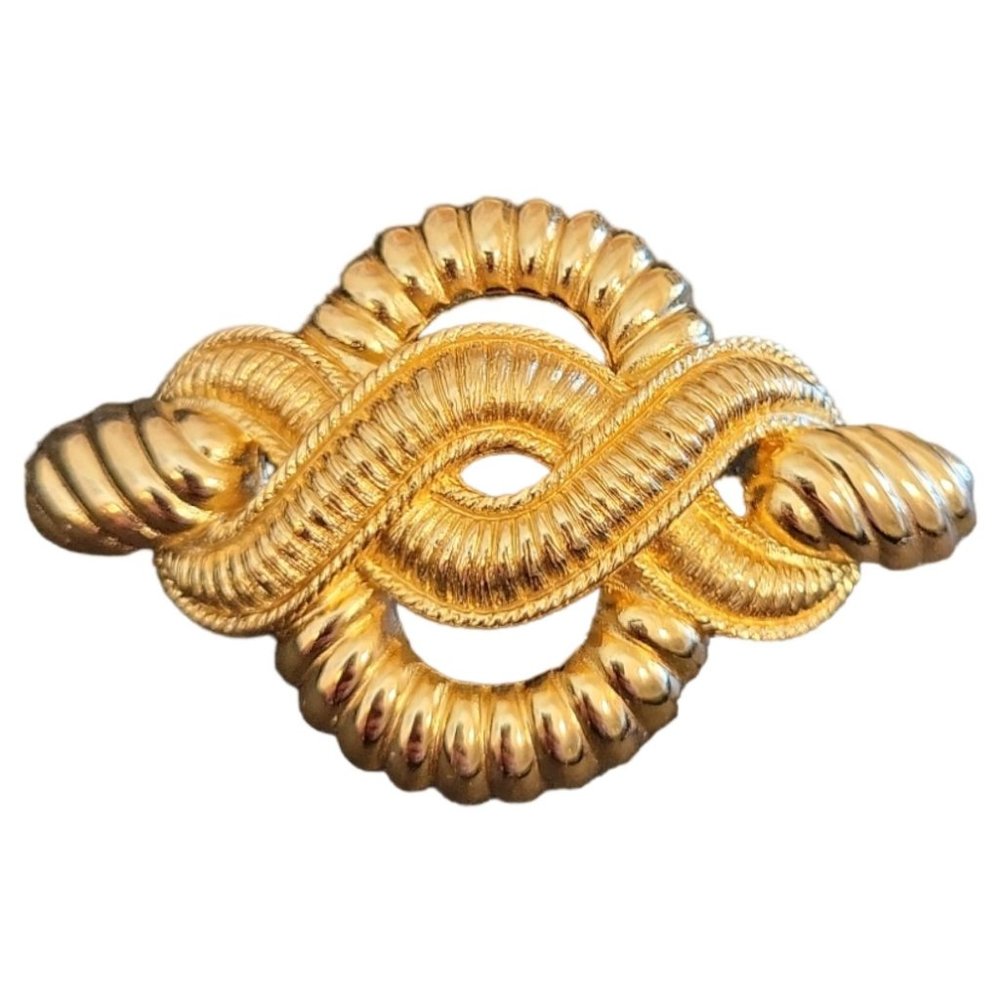 Christian Dior Striped Rope Looping Brooch GP